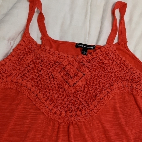 𝅺cable & Gauge crocker neckline strappy tank Large - Picture 3 of 5